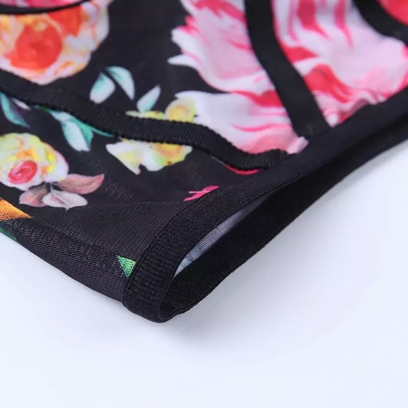SOLD OUT Floral Mesh Bustier Crop Top - Picture 9 of 16